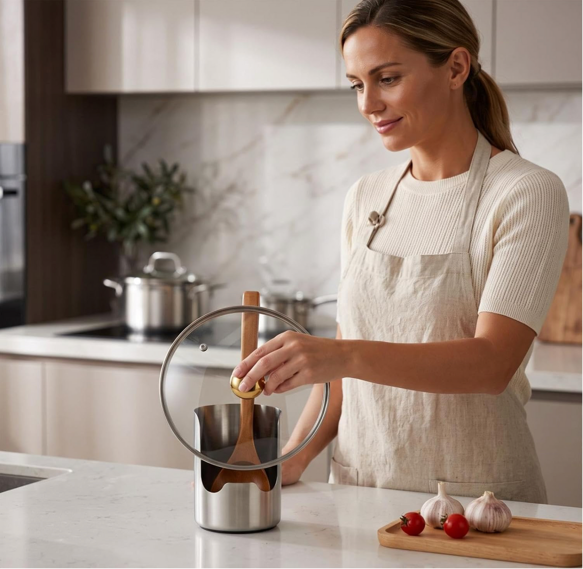 Keep Lids, Ladles & Mess Off Your Counter.